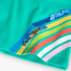 T-shirt mezza manica con nodo sul retro giada