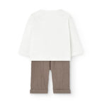 Completo t-shirt manica lunga e pantaloni lunghi mussola