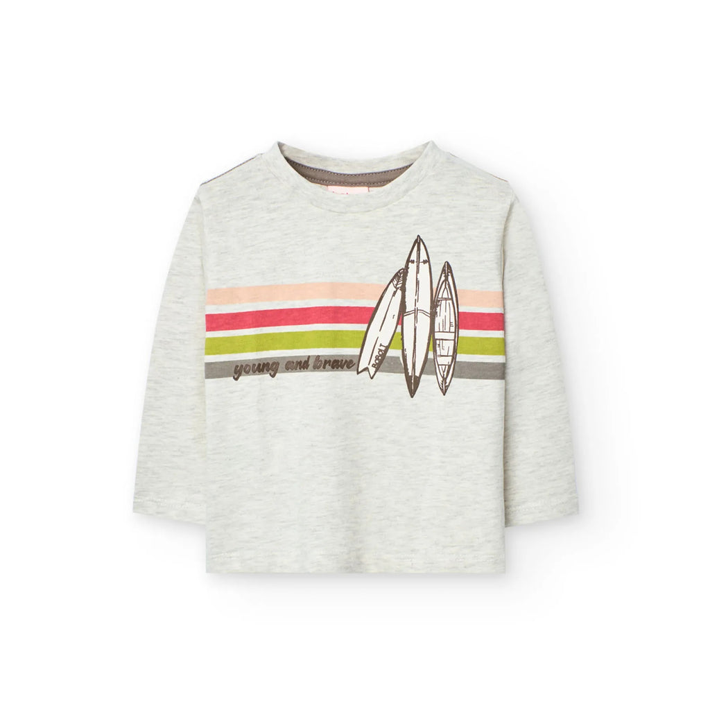 T-shirt manica lunga mélange