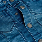 Giubbotto jeans combinato con felpa
