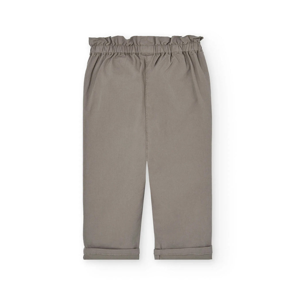 Pantaloni kaki sacchetto con decorazioni