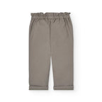 Pantaloni kaki sacchetto con decorazioni