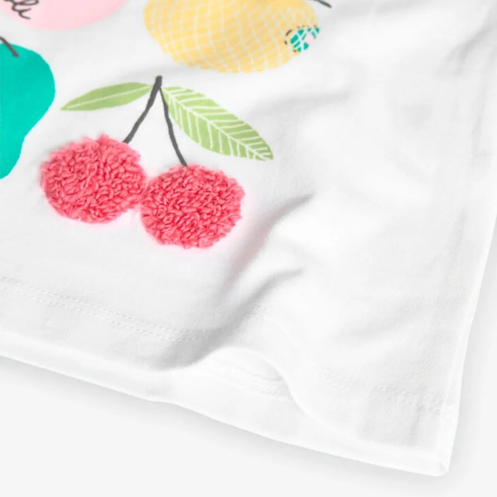 Completo t-shirt giromanica con culotte vichy rosa