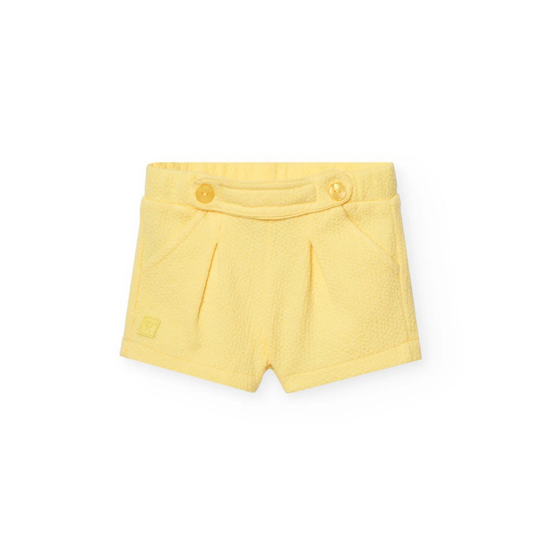 Shorts giallo con bottoni