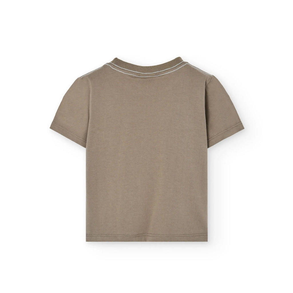 T-shirt mezza manica kaki canoe e surf