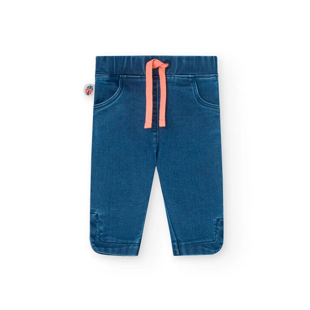 Completo t-shirt e pantalone lungo coccinella rosa blu