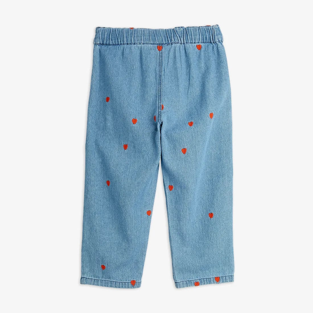 Pantaloni Jeans leggero cuori ricamati