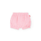 Completo t-shirt giromanica con culotte vichy rosa