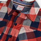 Camicia quadri per ragazzo con taschino