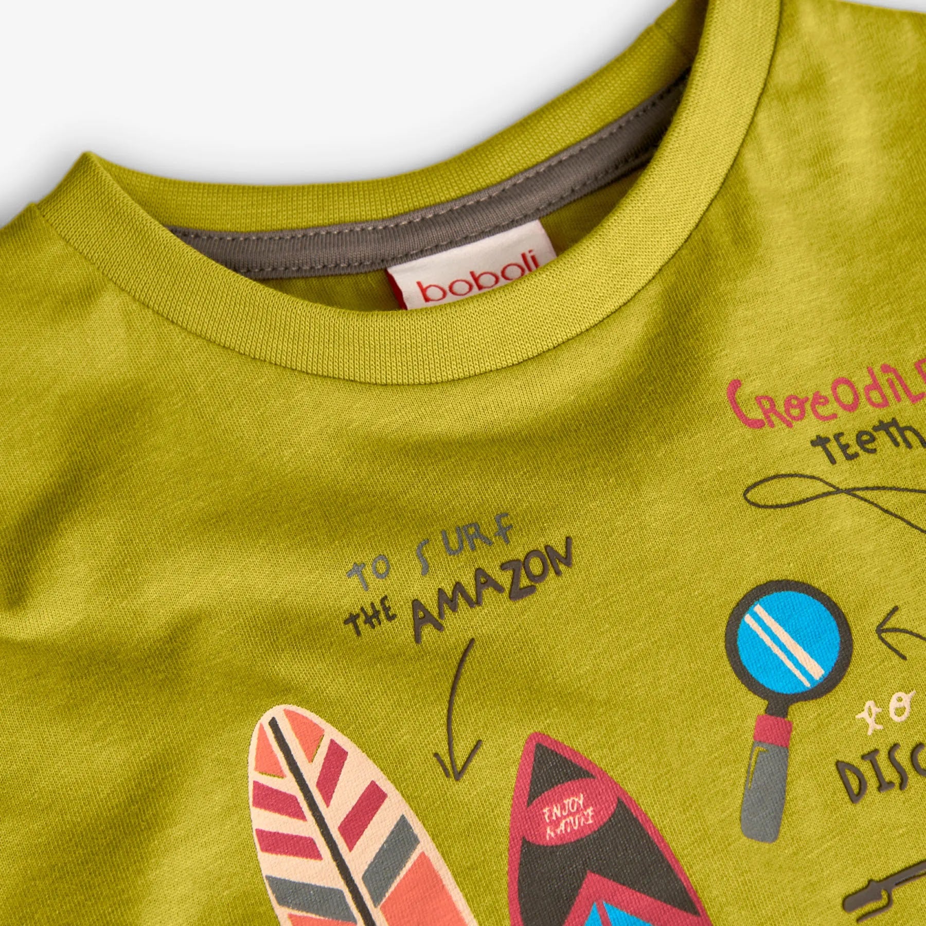 T-shirt mezza manica zaino in spalla verde cactus