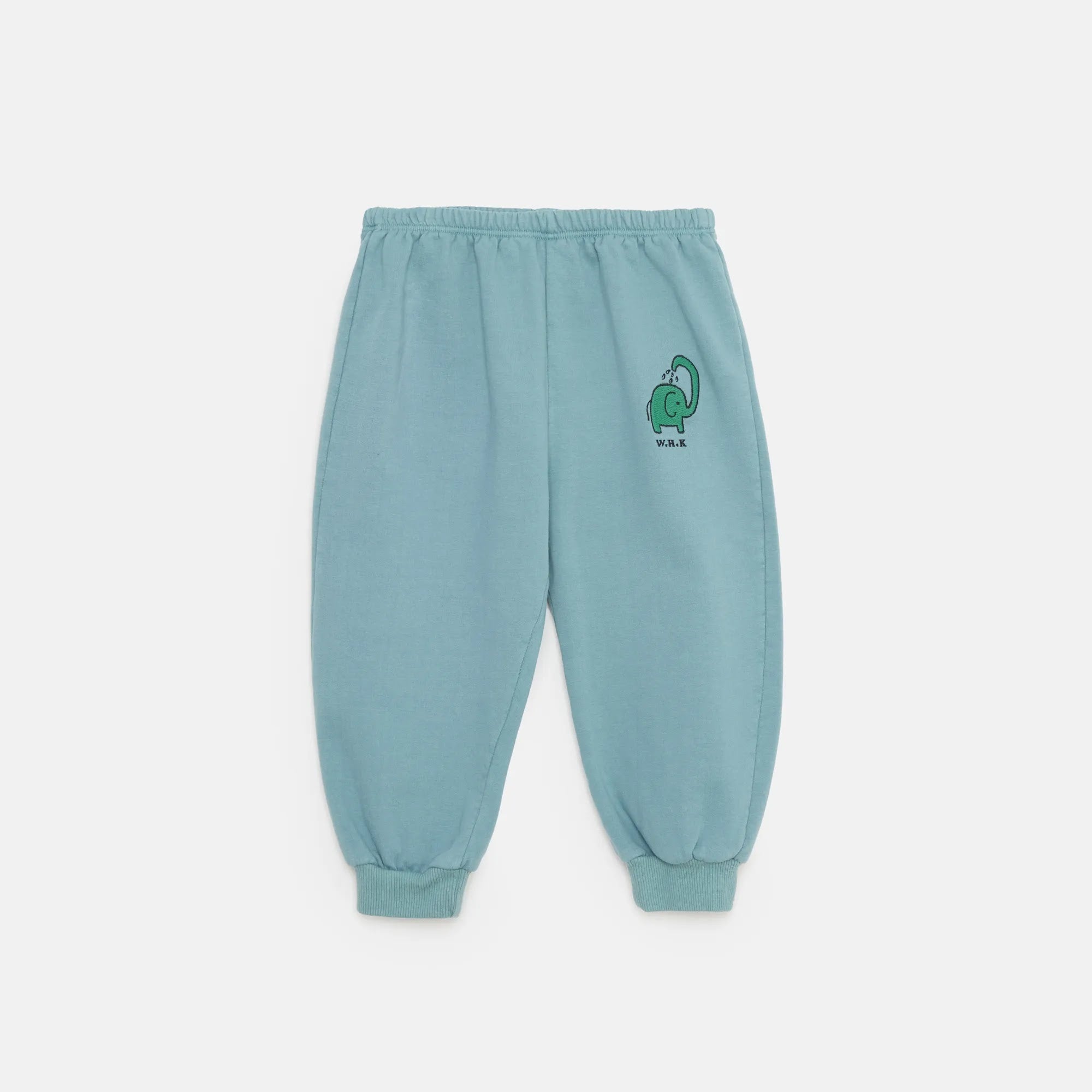 Pantaloni della tuta per bambini con elefante verde
