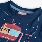 Maglietta manica lunga bambino blu funivia