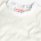 T-shirt mezza manica a costine