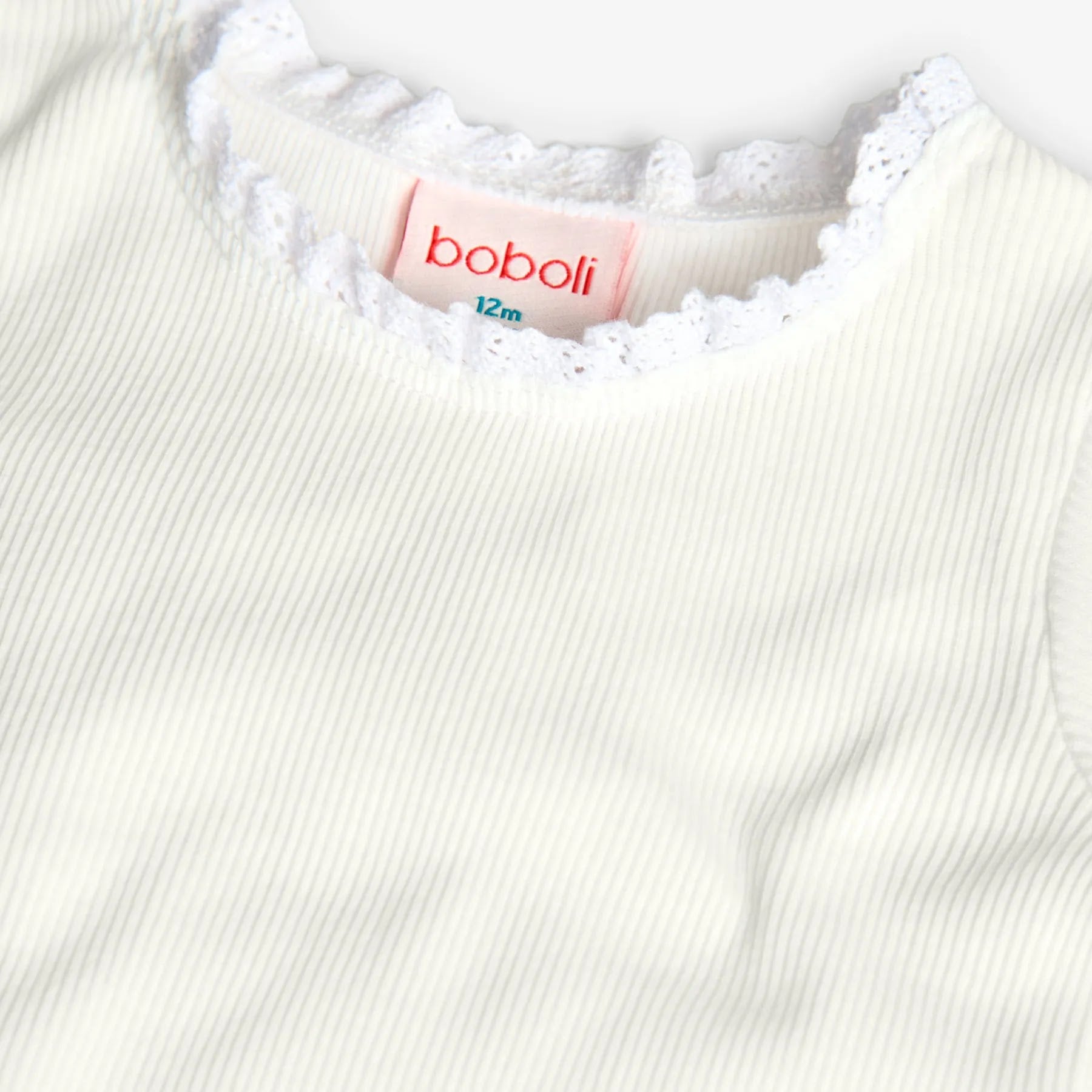 T-shirt mezza manica a costine