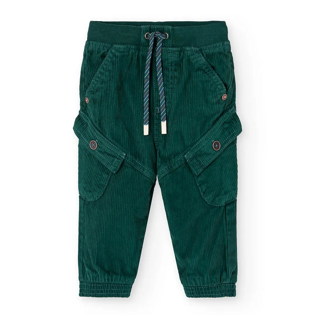 Pantaloni velluto verdi bambino
