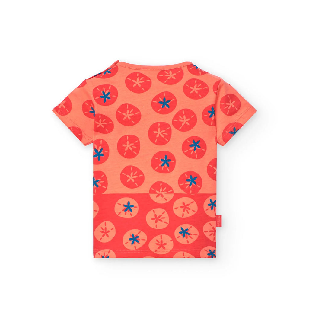 T-shirt mezza manica gialla/rosa/rossa