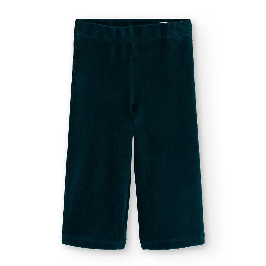 Pantaloni linea dritta velluto a coste verde