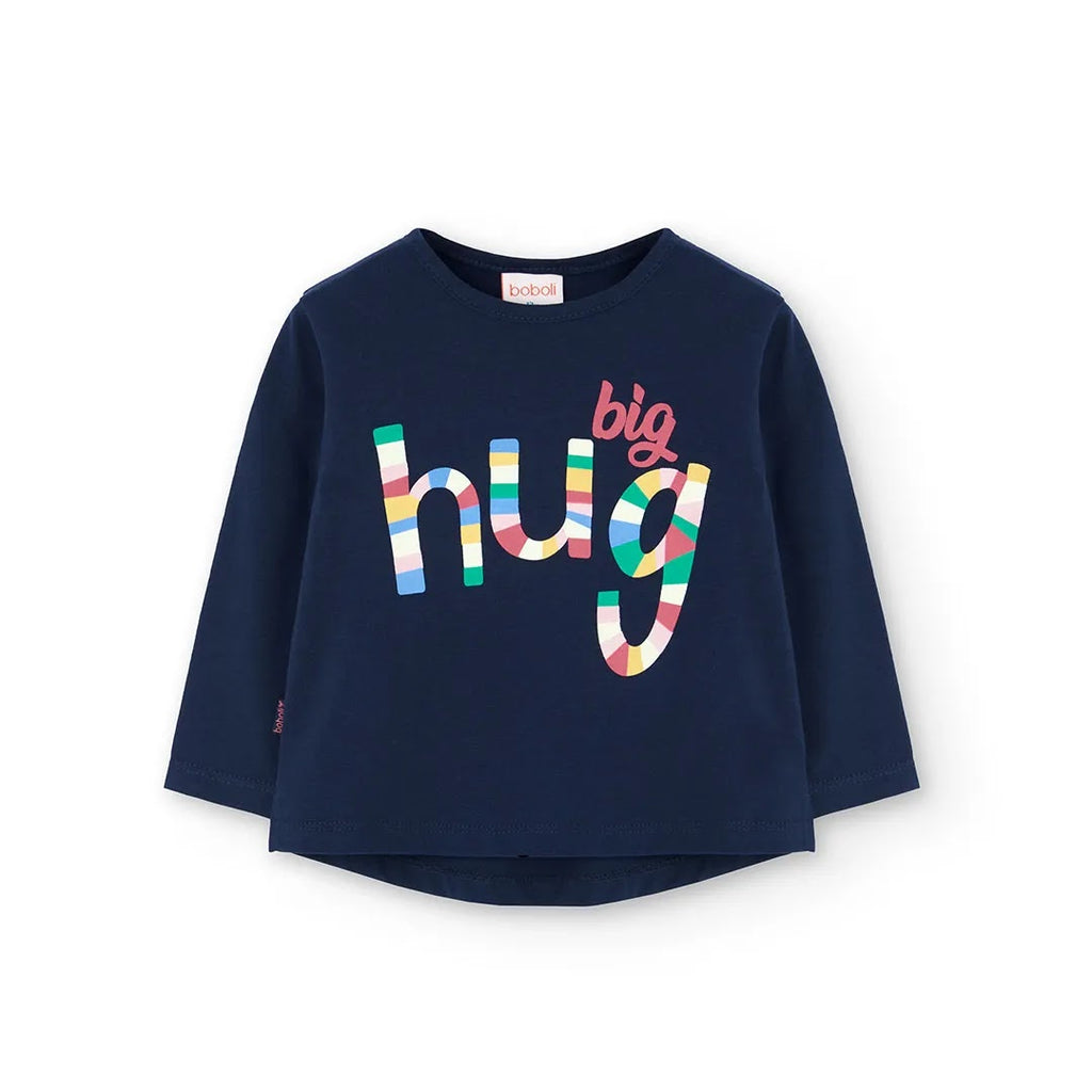 Maglietta manica lunga blu ‘big hug’