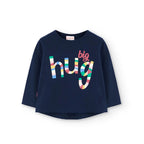 Maglietta manica lunga blu ‘big hug’