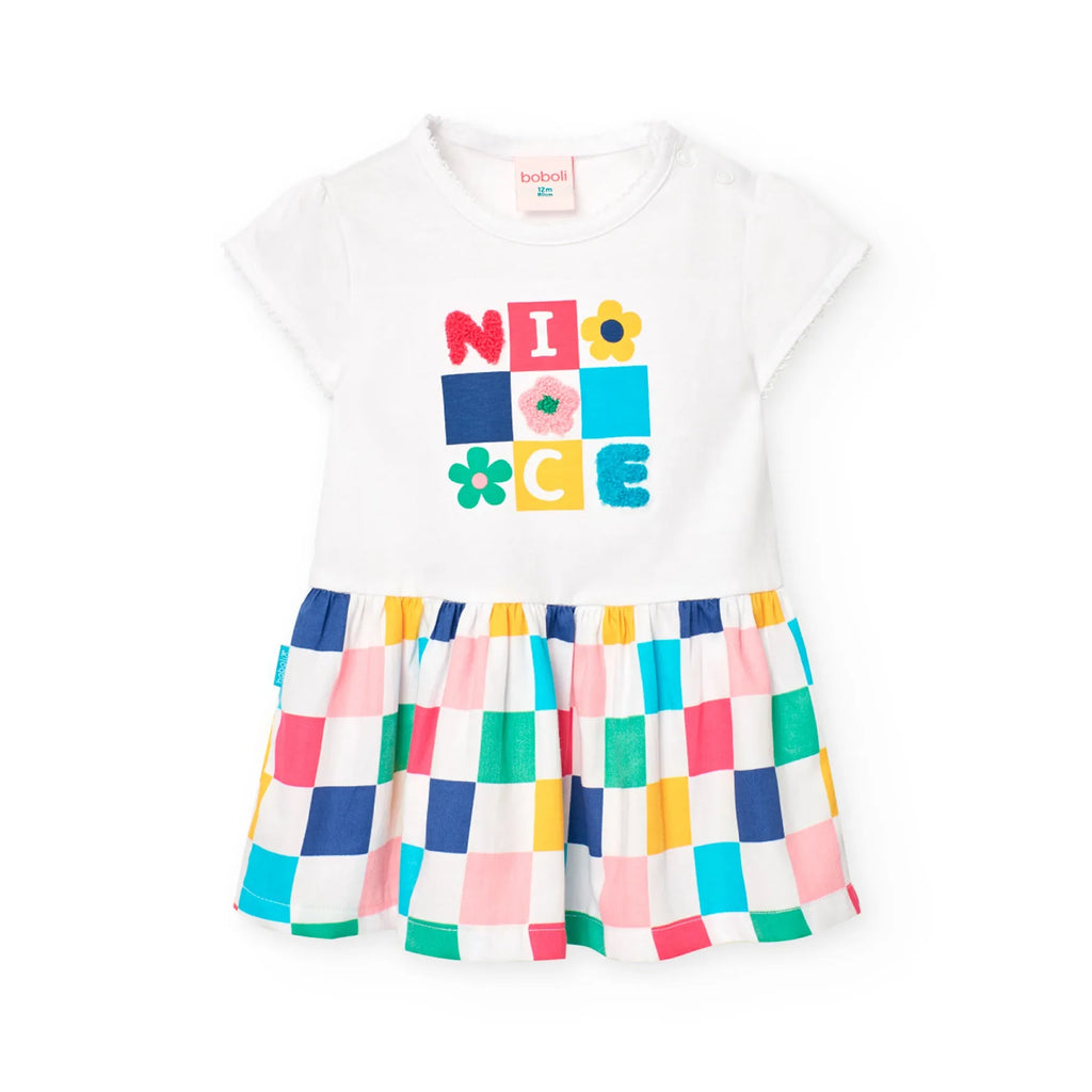 Vestito mezza manica scacchi colorati