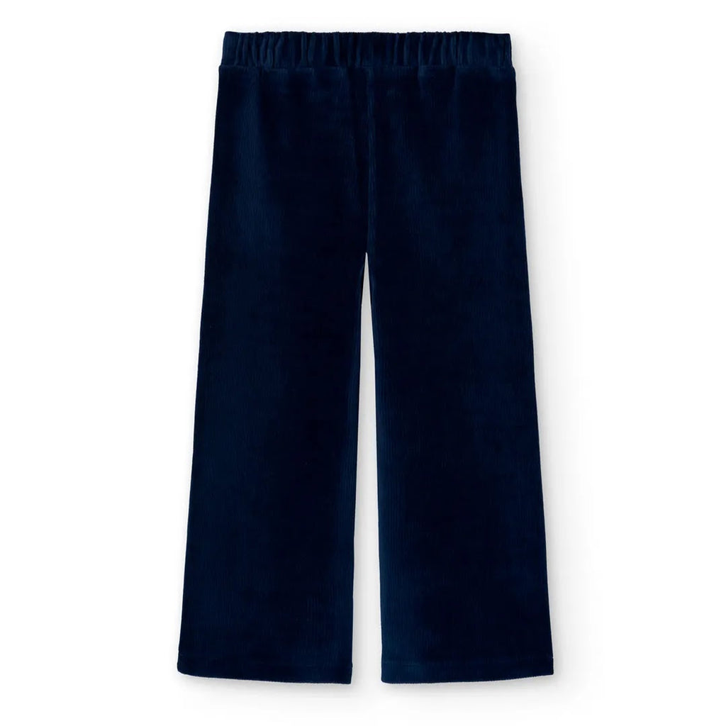 Pantaloni velluto a palazzo indaco