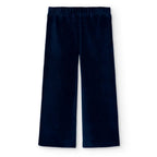 Pantaloni velluto a palazzo indaco