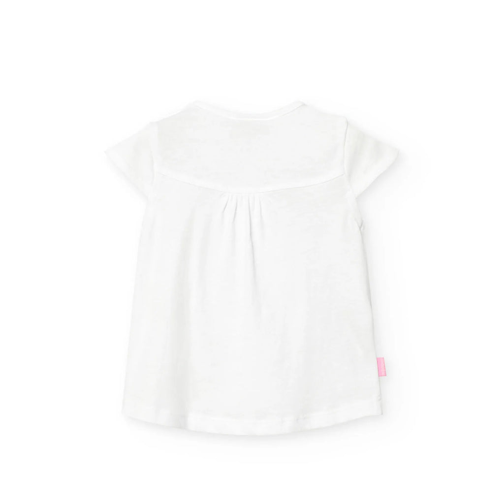 T-shirt mezza manica frutta bianco