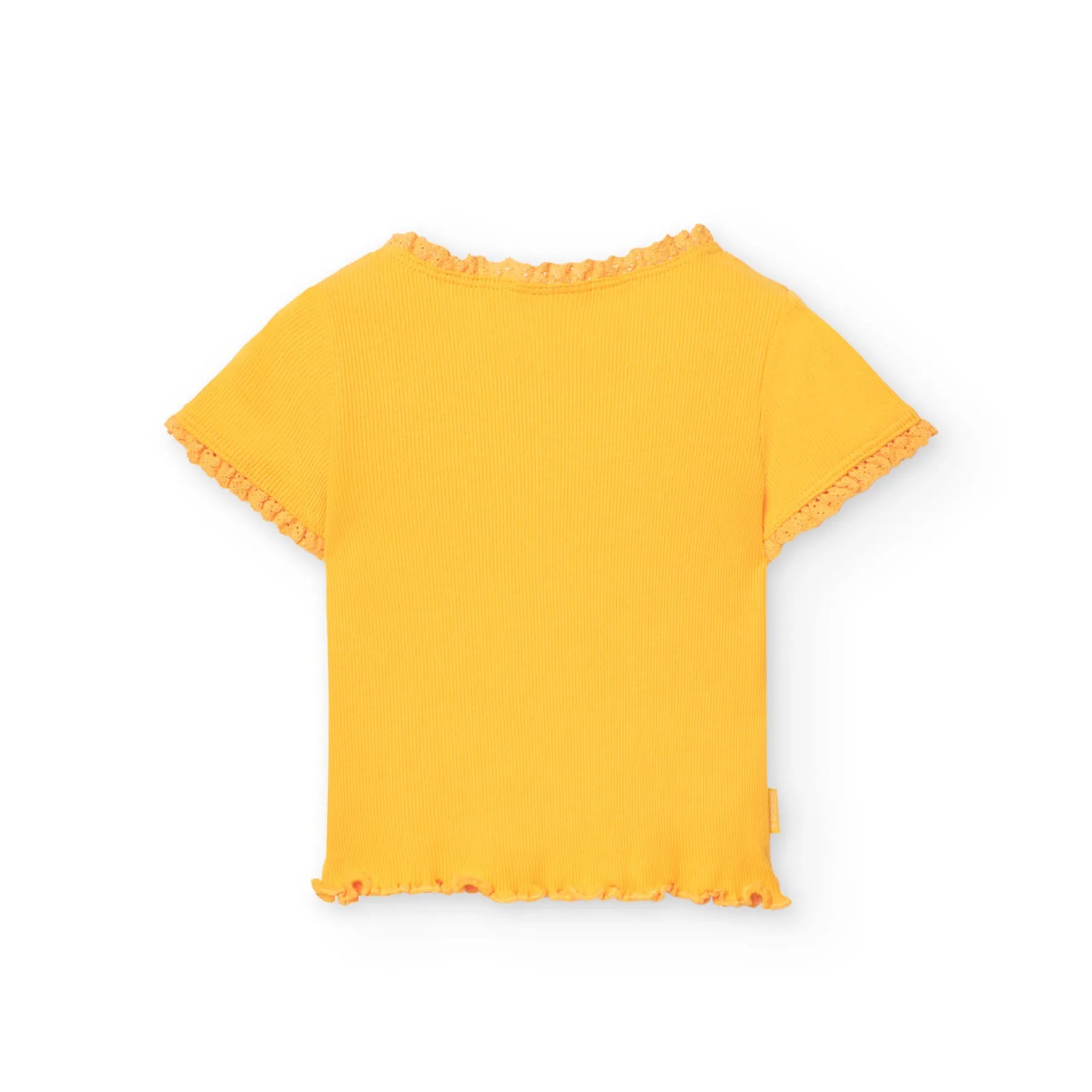 T-shirt mezza manica a costine