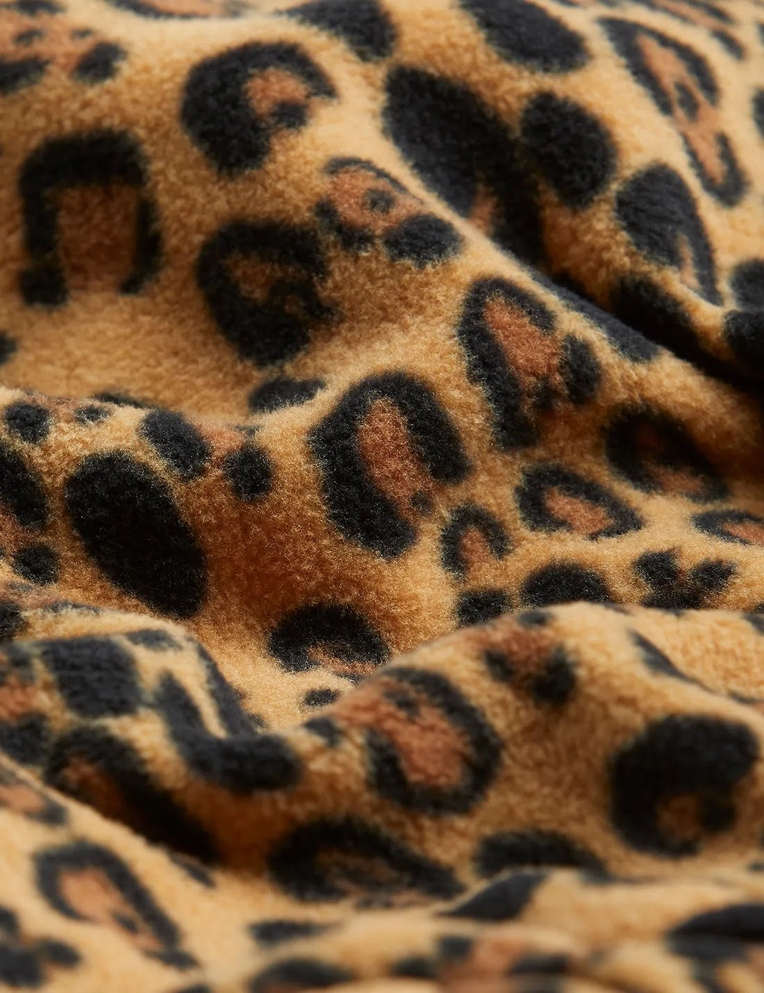 Felpa in pile leopardato