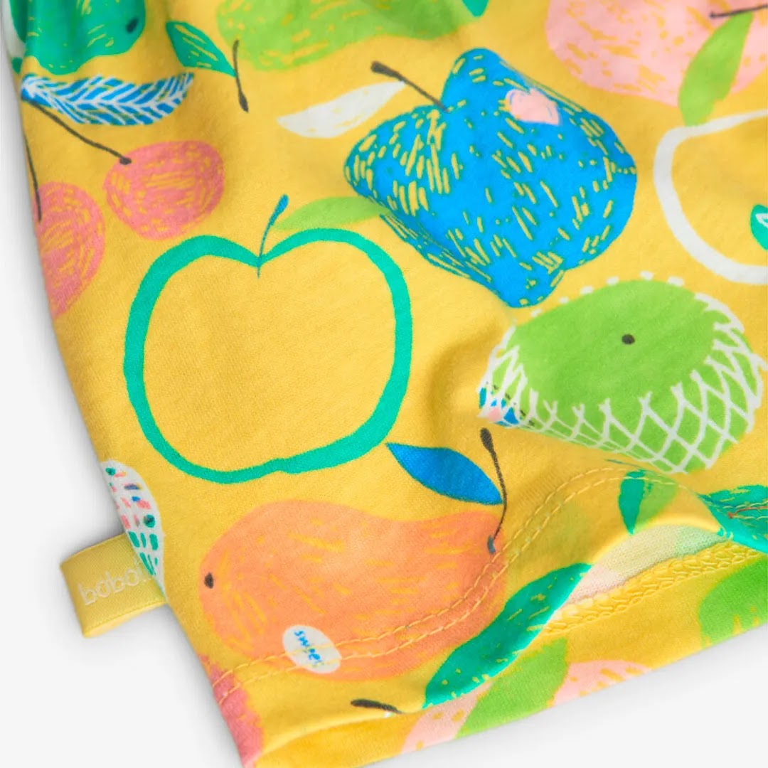 Vestito mezza manica stampa frutta