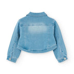 Giubbotto jeans corto blu lavato