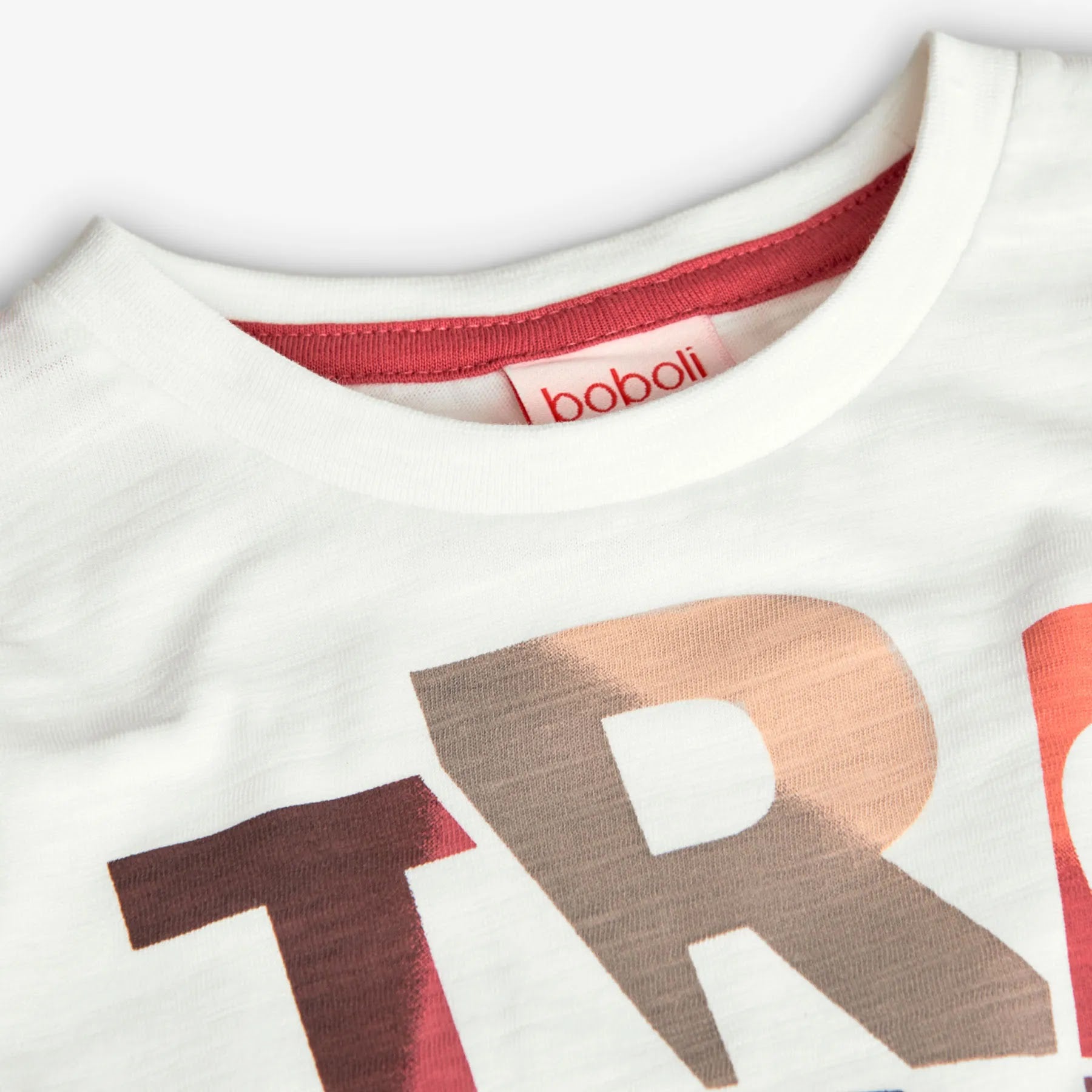 T-shirt mezza manica tropical bianco