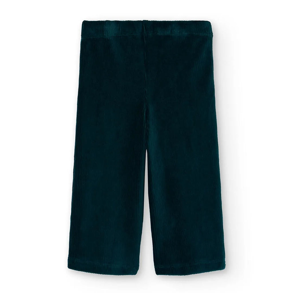 Pantaloni linea dritta velluto a coste verde