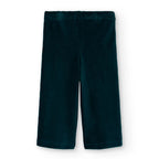 Pantaloni linea dritta velluto a coste verde