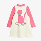 Vestito stampa gatto bianco