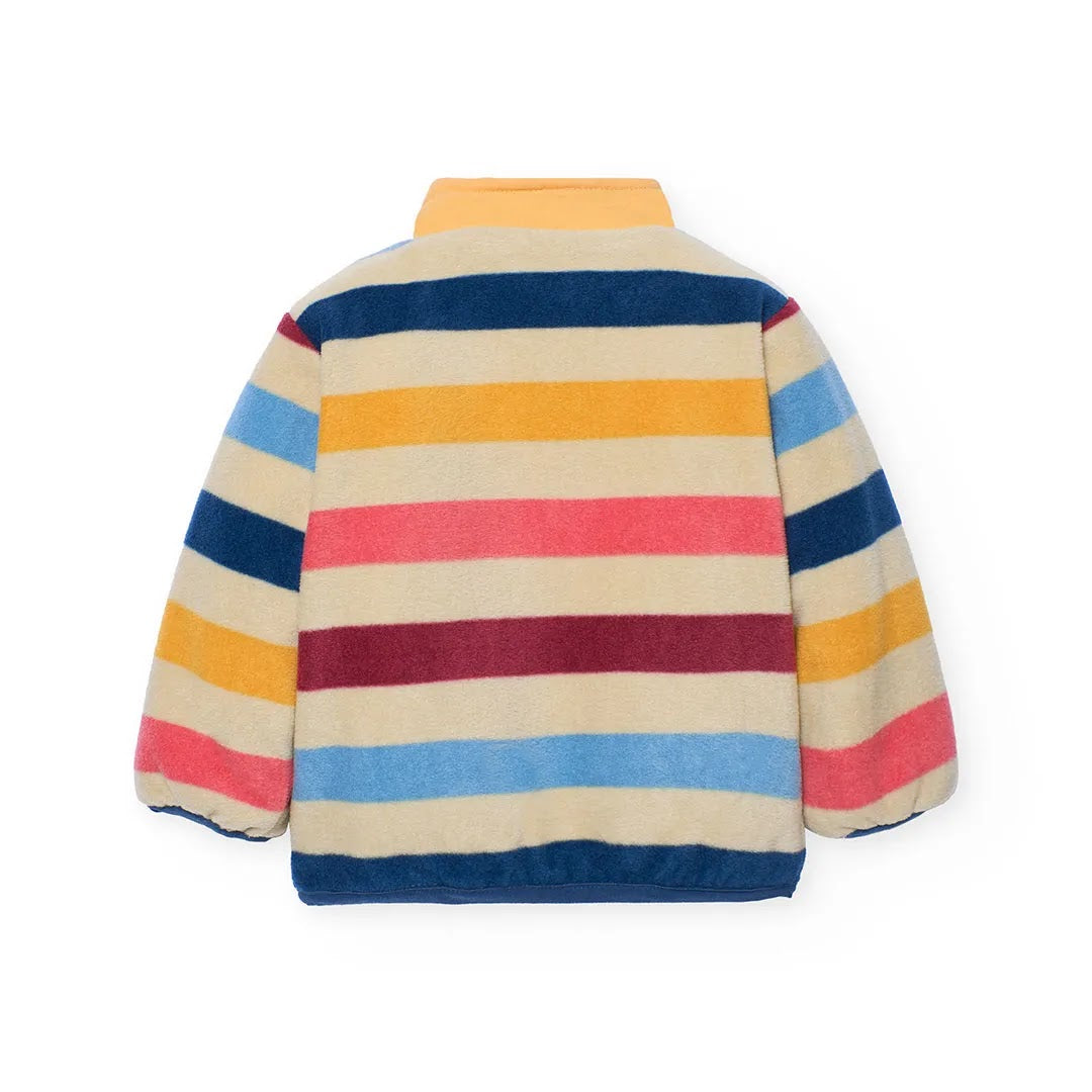 Giacca calda a righe colorate