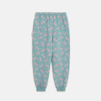 Pantaloni della tuta stampa gatti verde chiaro