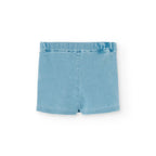 Gonna-shorts denim chiaro blu slavato
