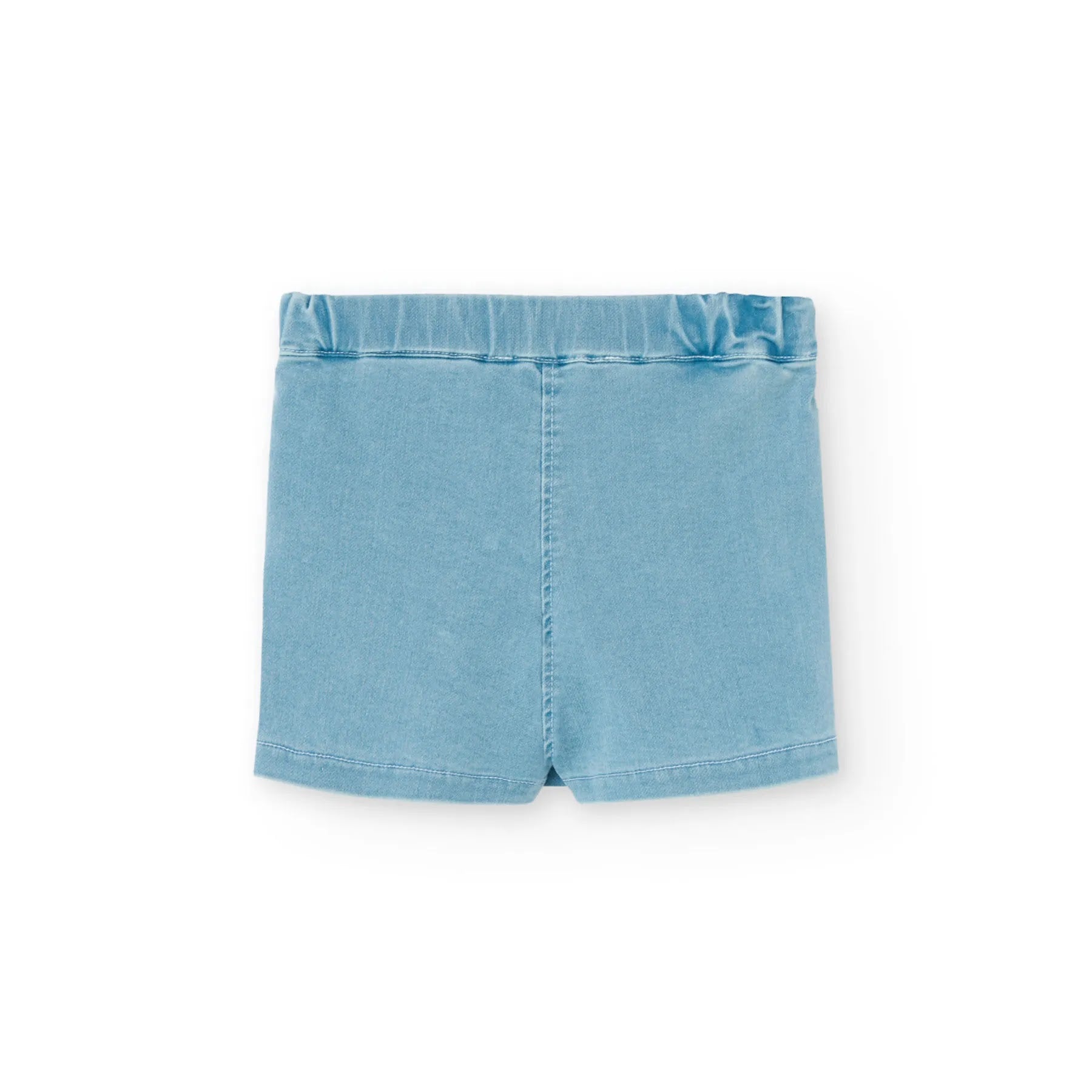 Gonna-shorts denim chiaro blu slavato