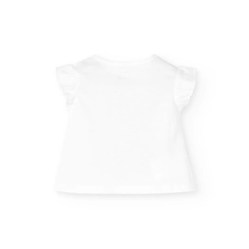 Completo t-shirt giromanica con culotte vichy rosa