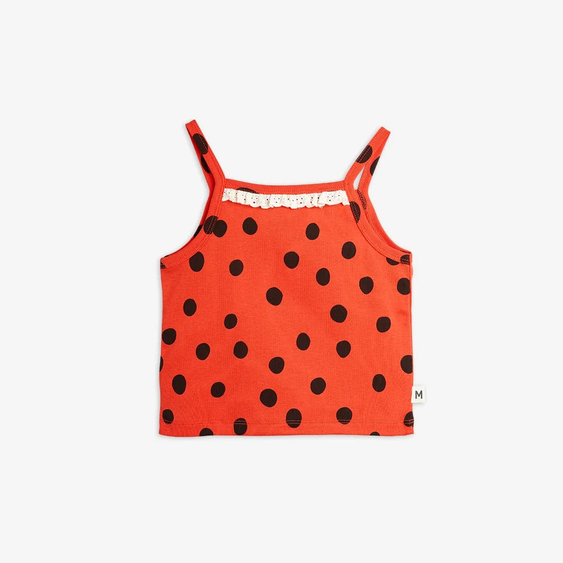 Top a pois rosso