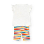 Completo t-shirt giromanica e leggings millerighe