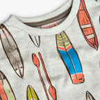 T-shirt mezza manica surf all over melange