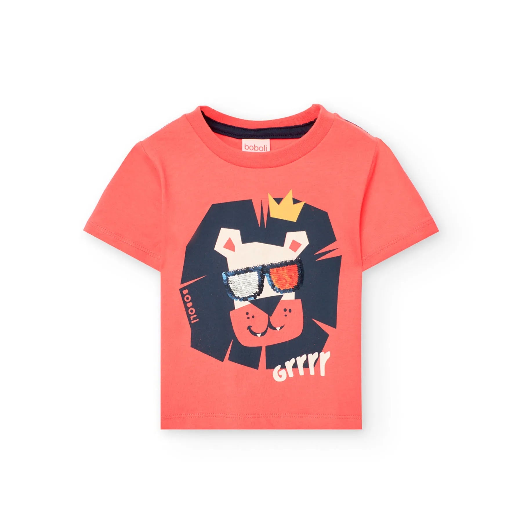 T-shirt mezza manica leone GRRRR