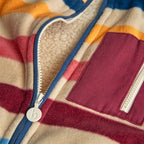 Giacca calda a righe colorate
