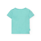 T-shirt mezza manica express your emotions turchese