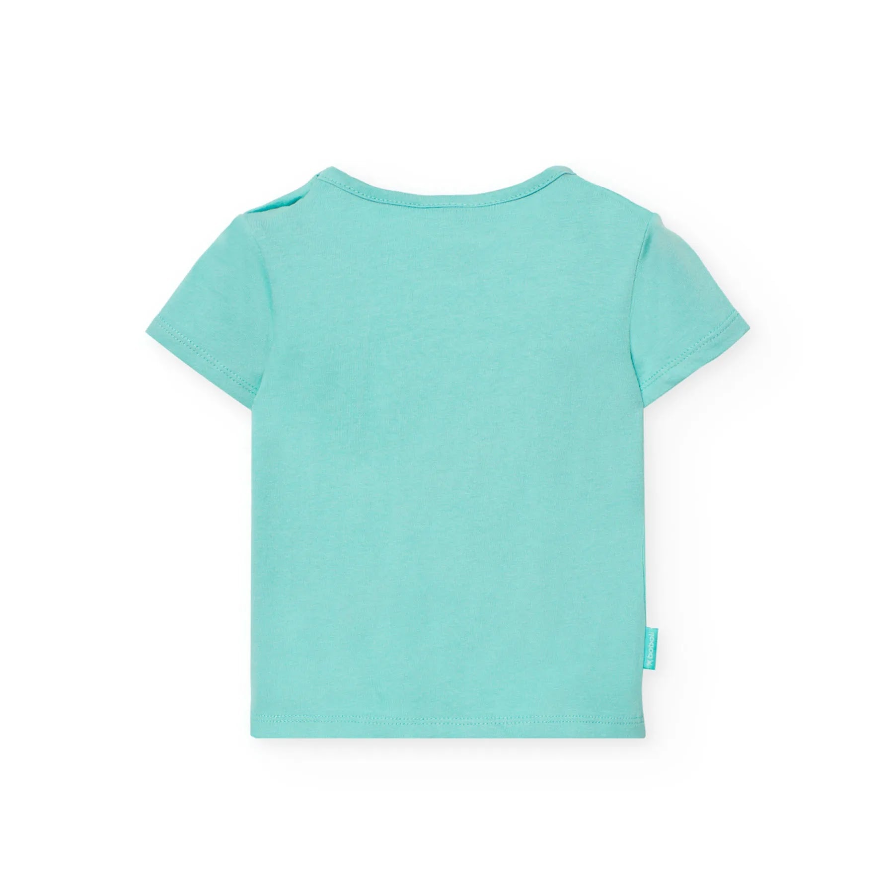 T-shirt mezza manica express your emotions turchese