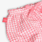 Completo t-shirt giromanica con culotte vichy rosa
