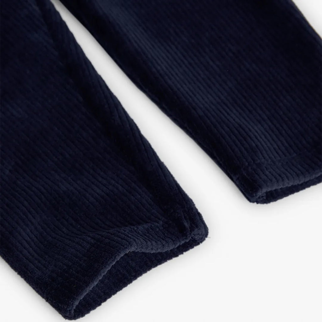 Leggings velluto a coste blu