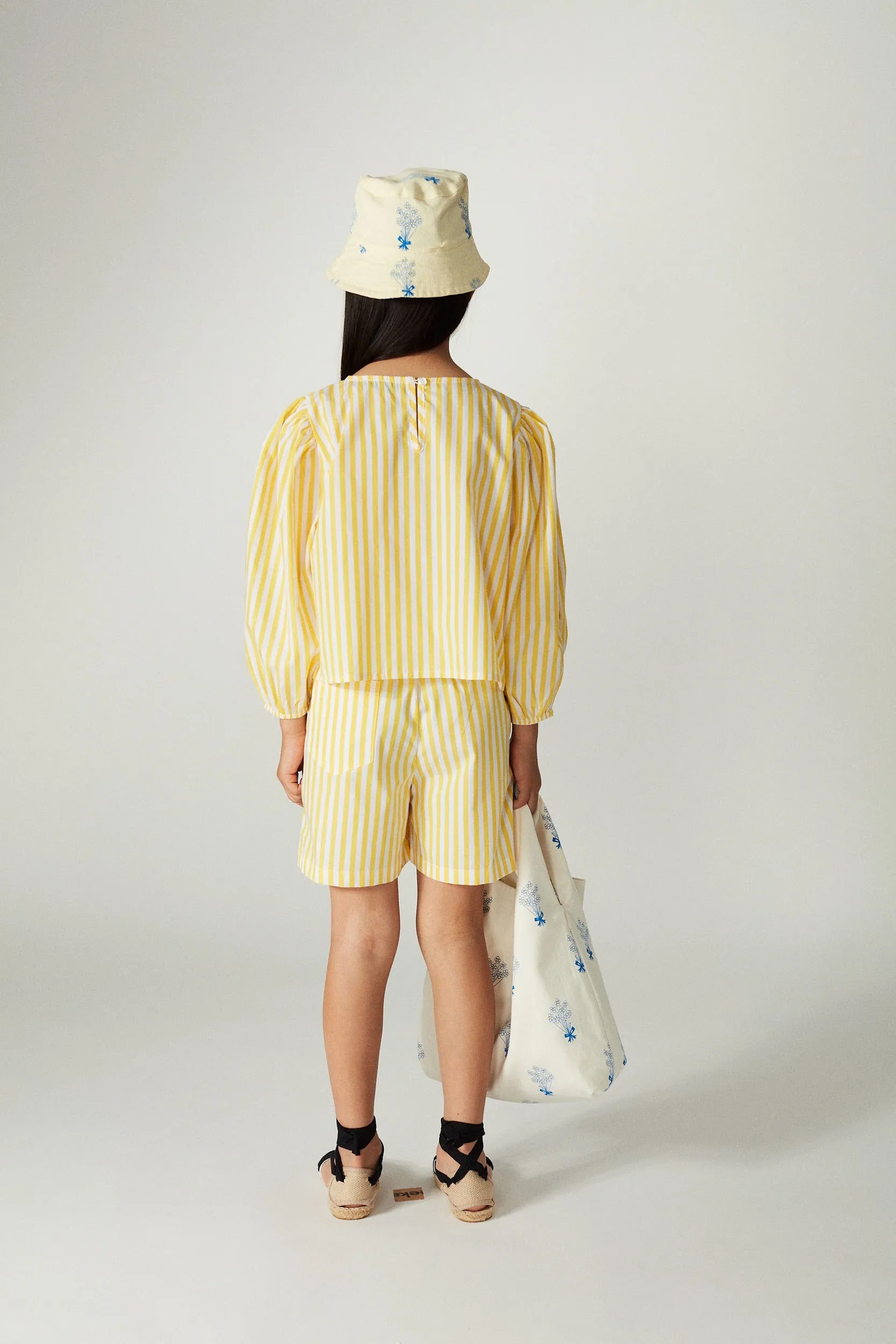 Blusa a righe gialle con logo Weekend
